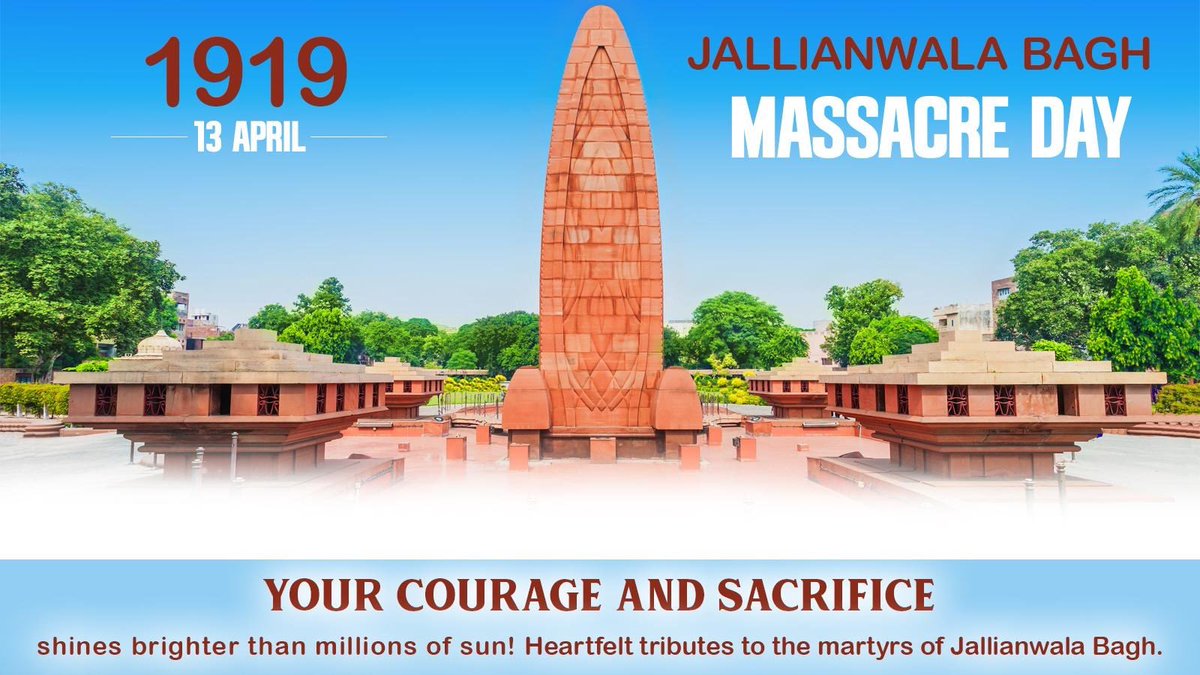 वतन के लिए हुए कुर्बान, ना वतन तुम्हें कभी भुलाएगा, तुम्हारी शहादत के किस्से को, बच्चा बच्चा भी गाएगा। 13 अप्रैल 1919 को जलियाँवाला बाग में शहीद हुए तमाम भारतवासियों को कोटि कोटि नमन व श्रद्धा सुमन। #JallianwalaBagh