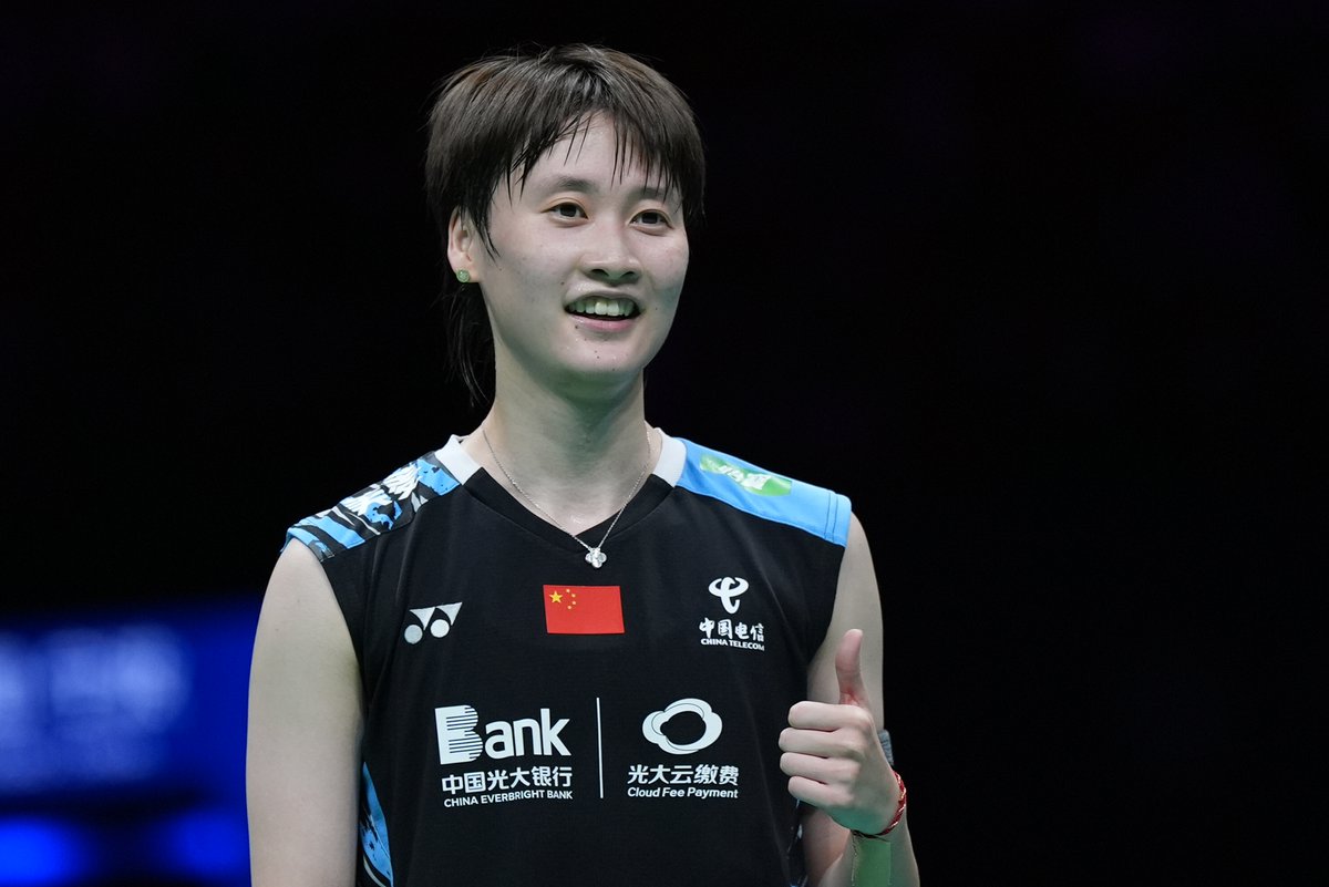 CGTNSportsScene's tweet photo. 🏸2nd seed Chen Yufei beat 6th-seeded compatriot Han Yue 21-15, 21-16 to advance to #BadmintonAsiaChampionships women's singles final

💪The victory meant that He Bingjiao secured a berth at #Paris2024 Olympics together with the reigning Olympic champion Chen

#BAC2024 #badminton https://t.co/SH96I3Ses5