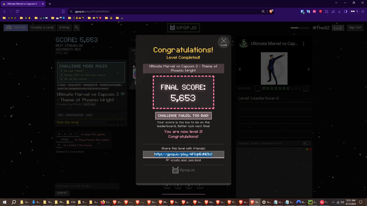 AceASyndicate's tweet photo. Button mashing my own level and still failed https://t.co/oEuNOFj47T https://t.co/wx1wPdVtNw