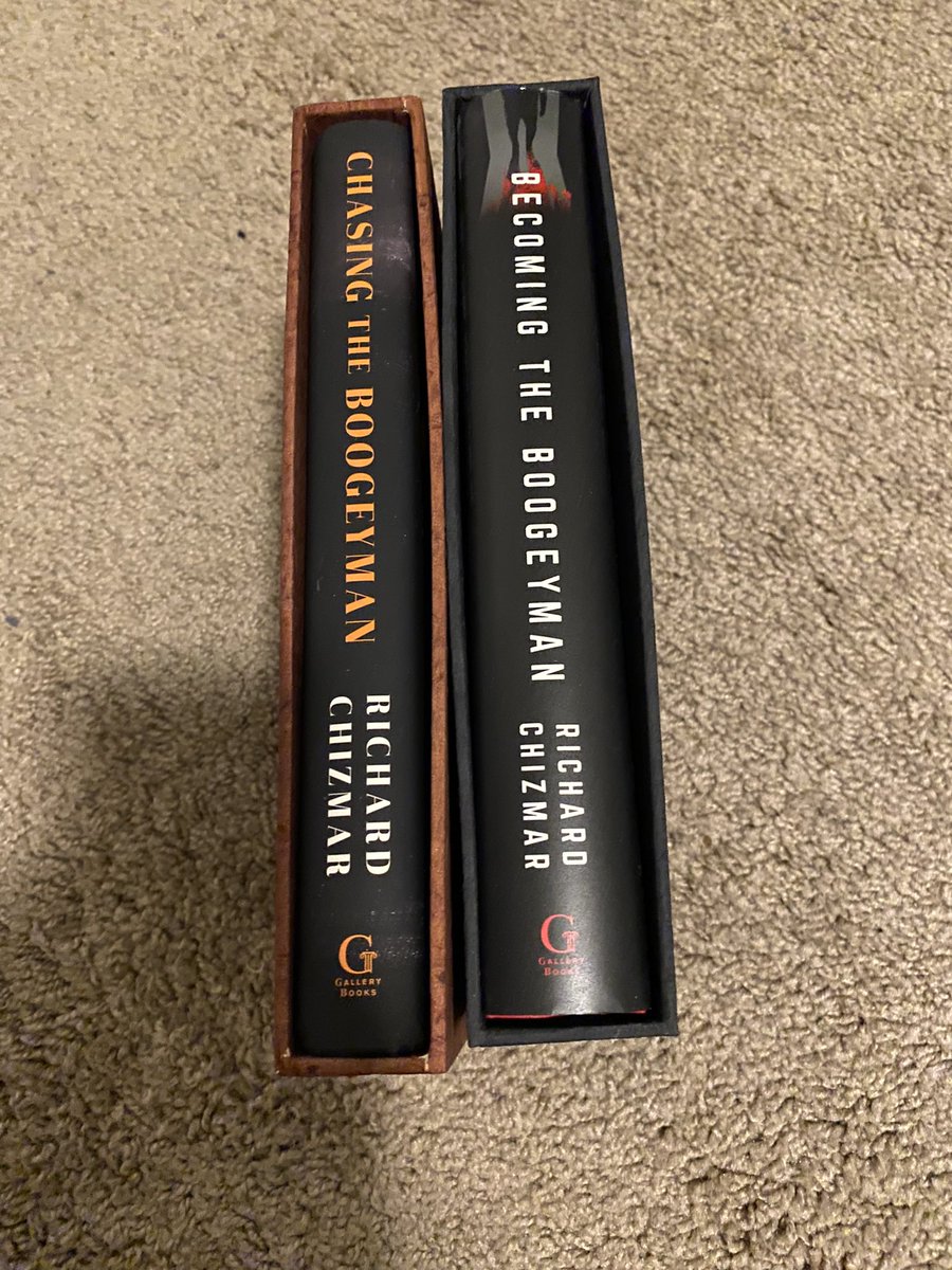 mlcarter34's tweet photo. They have arrived! I love them! @RichardChizmar #ChasingTheBoogeyman #BecomingTheBoogeyman https://t.co/pR7CPYdkvc