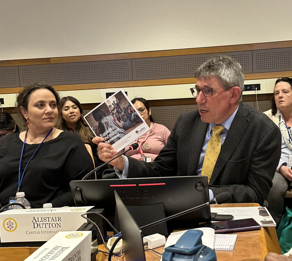 AlistairDutton's tweet photo. What an amazing group of inspiring @iamCARITAS #WomenLeaders! It is an honour to work with you &amp; have you at @HolySeeUN/@IamCaritas side event on #WomensLeadersip  at the @UNWomen_MSUMUN #CSW68. @KerryAlys, @mkhoyan, @ArakazaBrenda, @keziehelen 
#nevertoolate
#CaritasForWomen https://t.co/VOEm15G8kB