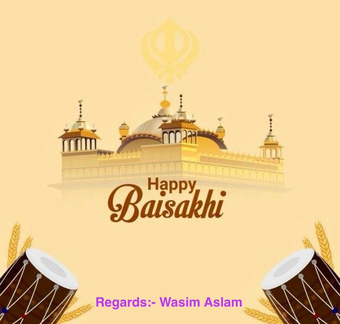 wasimaslamnit's tweet photo. On this auspicious occasion of Baisakhi, let us pray it will be a year with new peace, new happiness, and an abundance of new friends. Happy Baisakhi. https://t.co/z37xxHTcll