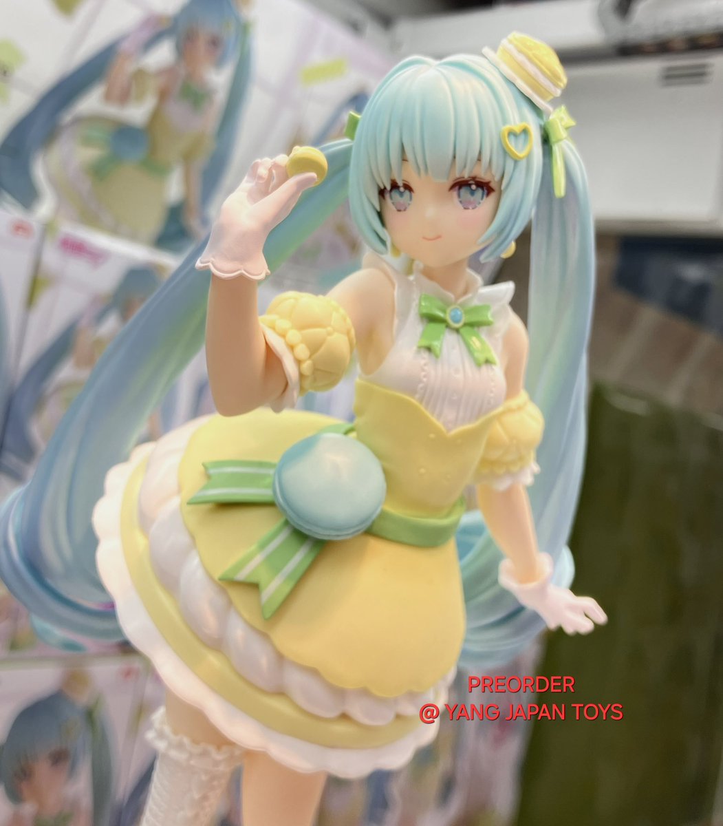 🌟 Pre-Order 🌟 👤 Hatsune Miku Exc∞d Creative Figure SweetSweets citron macaron ver. 🇯🇵 Lot JP 🇯🇵 ✅️ H21cm. 💵 ราคา 750฿ 💵 มัดจำ 300฿ 📦 EMS 60 บาท 🚢 รอของประมาณ 30 วัน 🎈 ปิดรับเมื่อโควต้าเต็ม 🎏 ส่วนที่เหลือชำระตอนของถึงร้าน #ตลาดนัดโวคาลอยด์ #ตลาดนัดมิกุ…