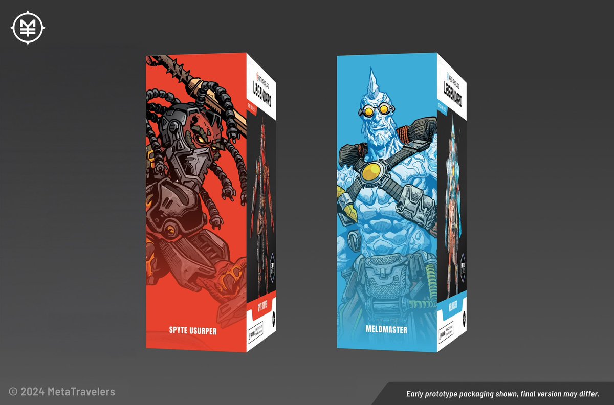 Legendari Action Figure Packaging - here’s the unveiling! The grey part is a window to the figure and each box has a color selected specifically for the character. Now there may be a few tweaks and changes + new photos but they will look very close to this. We also included