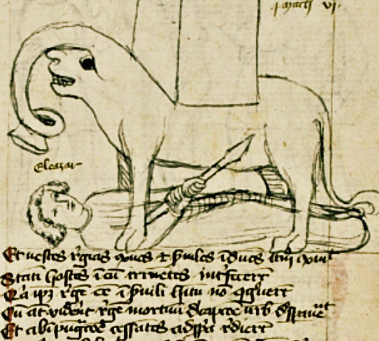 An absolutely astonishing ‘elephant done by a medieval artist that had never seen one’ - 15th century, Neustift/Novacella, Augustiner-Chorherrenstift, Cod. 166, f. 27r