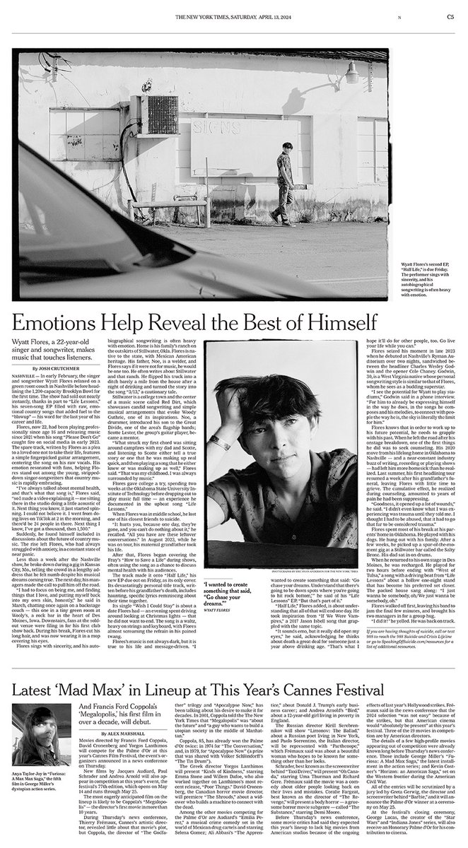 In Saturday’s @nytimes print editions: @WyattFlores10 nytimes.com/2024/04/10/art…