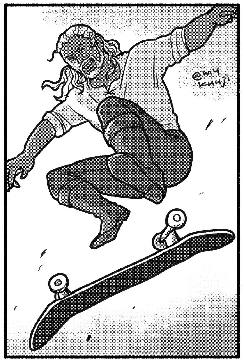 Thanks for giving me such a unique request, @k_stellastra !✨
mukuuji shared 'Ojisan performing a kickflip' on Ko-fi. https://t.co/MOcpbiwdAR 