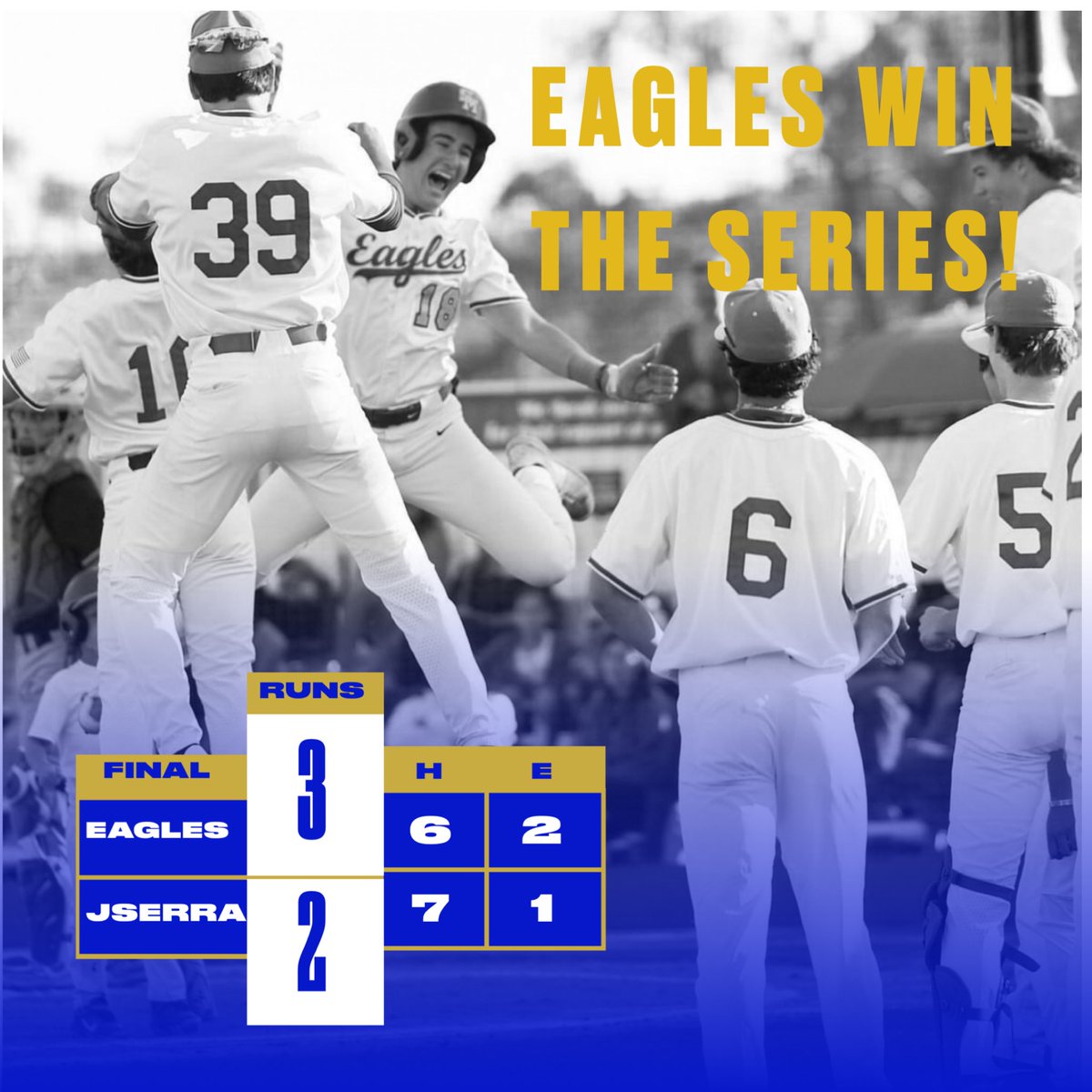 SMCHSBaseball (@smchsbaseball) on Twitter photo Eagles (15-6-1, 6-3) take the series!
WP - #brennanbauer 5IP 1ER
S - #noahdarnell 2IP 0R
#benfinnegan 2-4 2RBI
#brodyschumaker 1-3 RBI
<a href="/latsondheimer/">eric sondheimer</a> <a href="/SteveFryer/">Steve Fryer</a> <a href="/OCSportsZone/">OC Sports Zone</a> <a href="/SMCHSEagles/">SANTA MARGARITA Catholic High School</a> <a href="/LesLukach/">๐๐๐ฌ ๐๐ฎ๐ค๐๐๐ก</a> Eagles (15-6-1, 6-3) take the series!
WP - #brennanbauer 5IP 1ER
S - #noahdarnell 2IP 0R
#benfinnegan 2-4 2RBI
#brodyschumaker 1-3 RBI
<a href="/latsondheimer/">eric sondheimer</a> <a href="/SteveFryer/">Steve Fryer</a> <a href="/OCSportsZone/">OC Sports Zone</a> <a href="/SMCHSEagles/">SANTA MARGARITA Catholic High School</a> <a href="/LesLukach/">๐๐๐ฌ ๐๐ฎ๐ค๐๐๐ก</a>