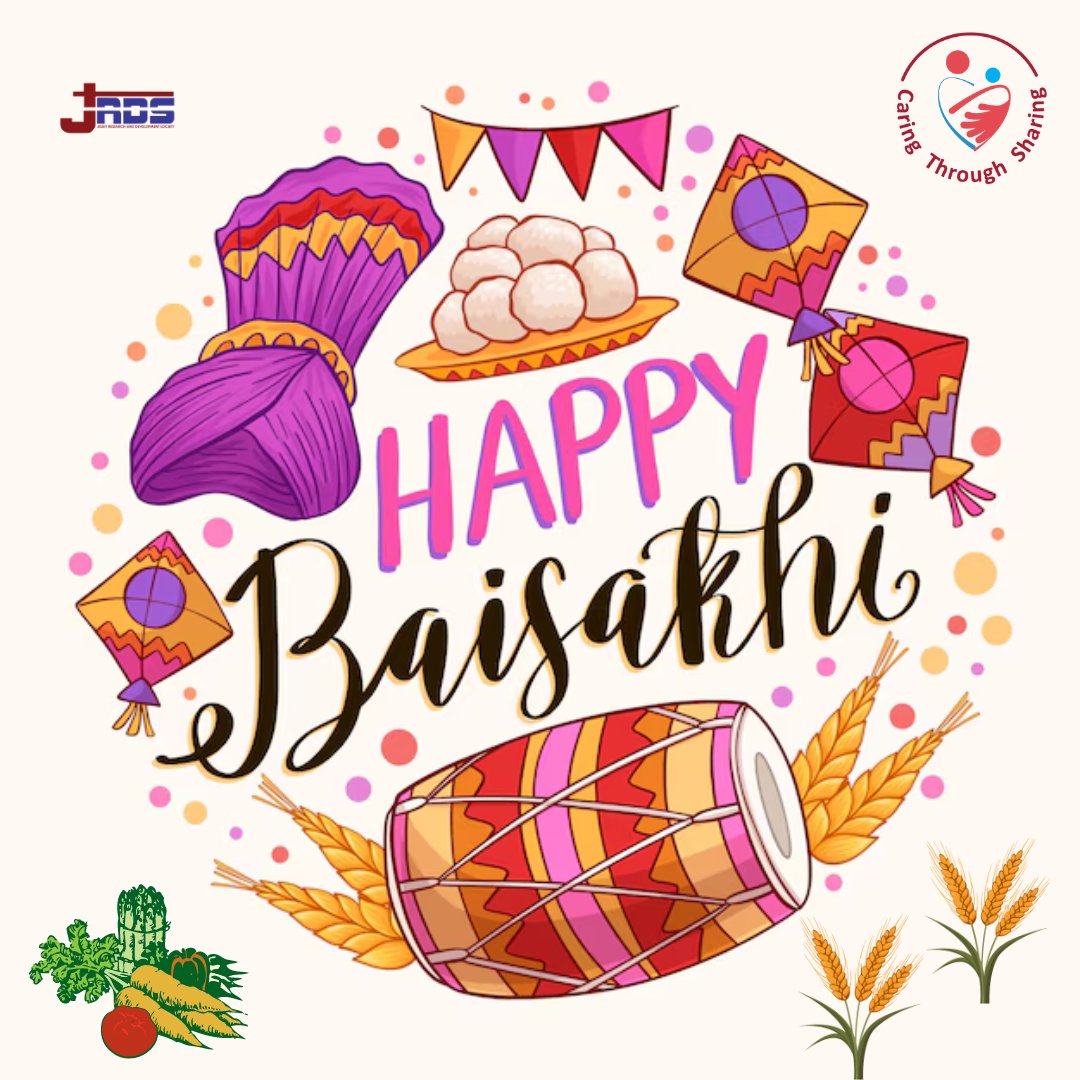 May this harvest festival bring bountiful blessings of happiness, health & success to all.  #Baisakhi2024 #JRDS #CaringThroughSharing