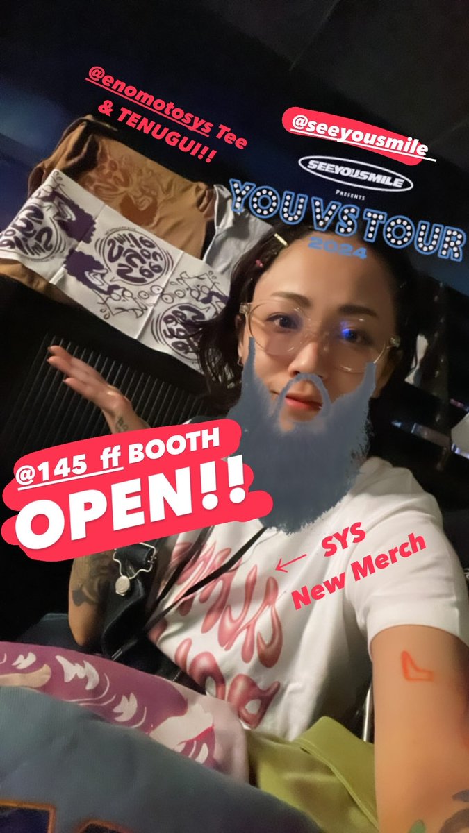 YOU VS TOUR YOKOHAMA OPEN!!
<a href="/enomonsys/">えのもと!!</a> Tee&amp;Tenugui GETしてね！！
<a href="/145_ff/">145:FOURTEEN FIVE</a> ブースでまってまーす！！💥💥