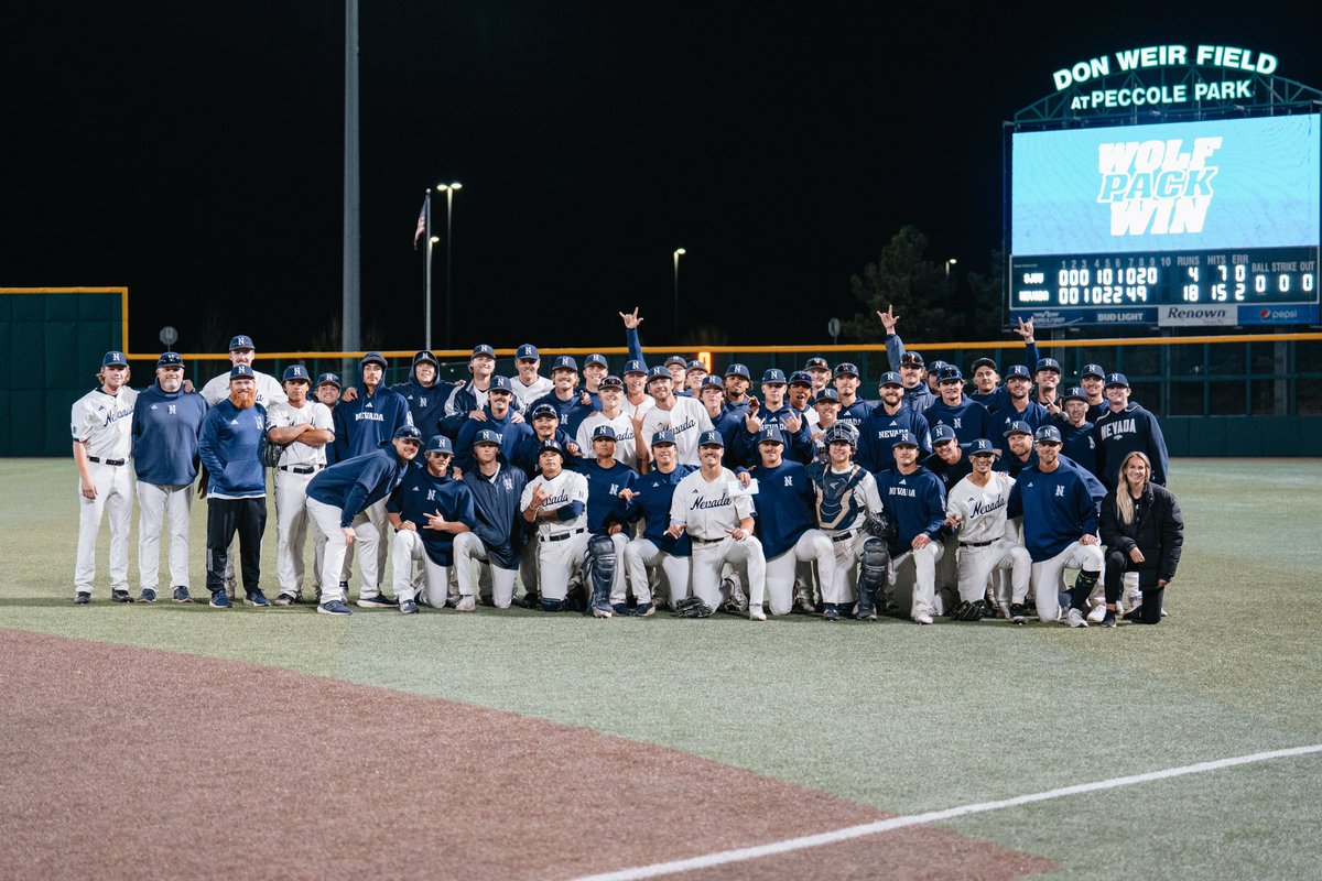 NevadaBaseball's tweet photo. 18-4 Pack 🐺

#BattleBorn https://t.co/MmdEONJPzO