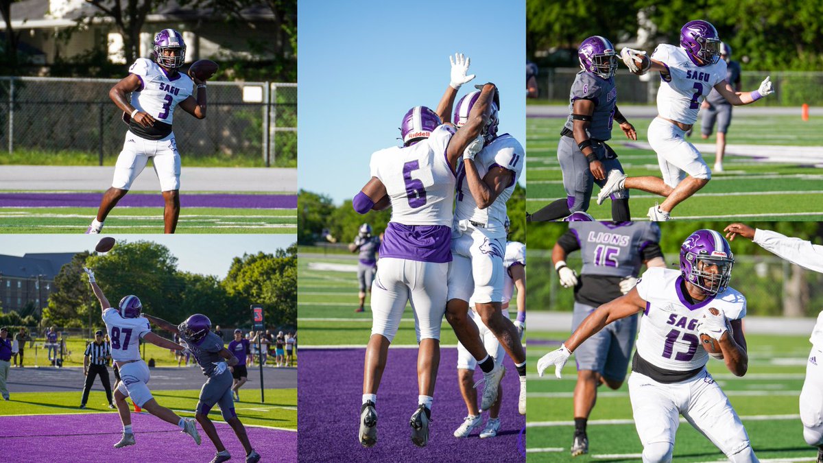 Coach_MacSAGU's tweet photo. Spring 🏈 2024 ✅

Thank you to EVERYONE that came out to see the new look Lions on our new field 🚧👀

The buy-in and commitment from our guys has been amazing to see develop, our BEST days are still ahead of us, &amp; Thursday night was evidence of what's to come.

#STANDFIRM 📈 https://t.co/FOfBPxMuQ2