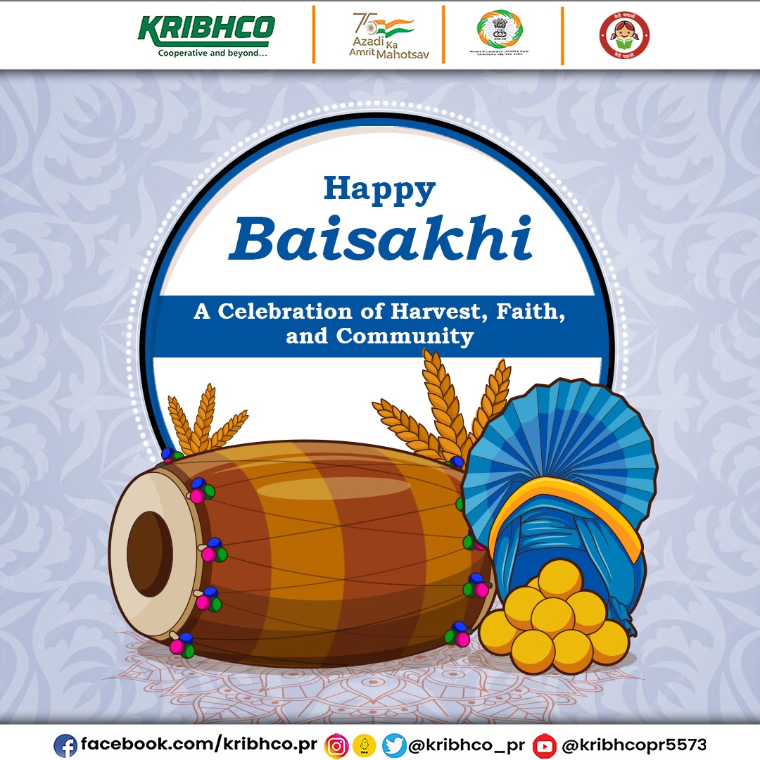 Happy Baisakhi! Celebrating the harvest season, may this vibrant festival fill your life with joy, prosperity, and abundant blessings.

#Baisakhi2024 #HarvestFestival 

@MinOfCooperatn 
@AgriGoI 
@fertmin_india