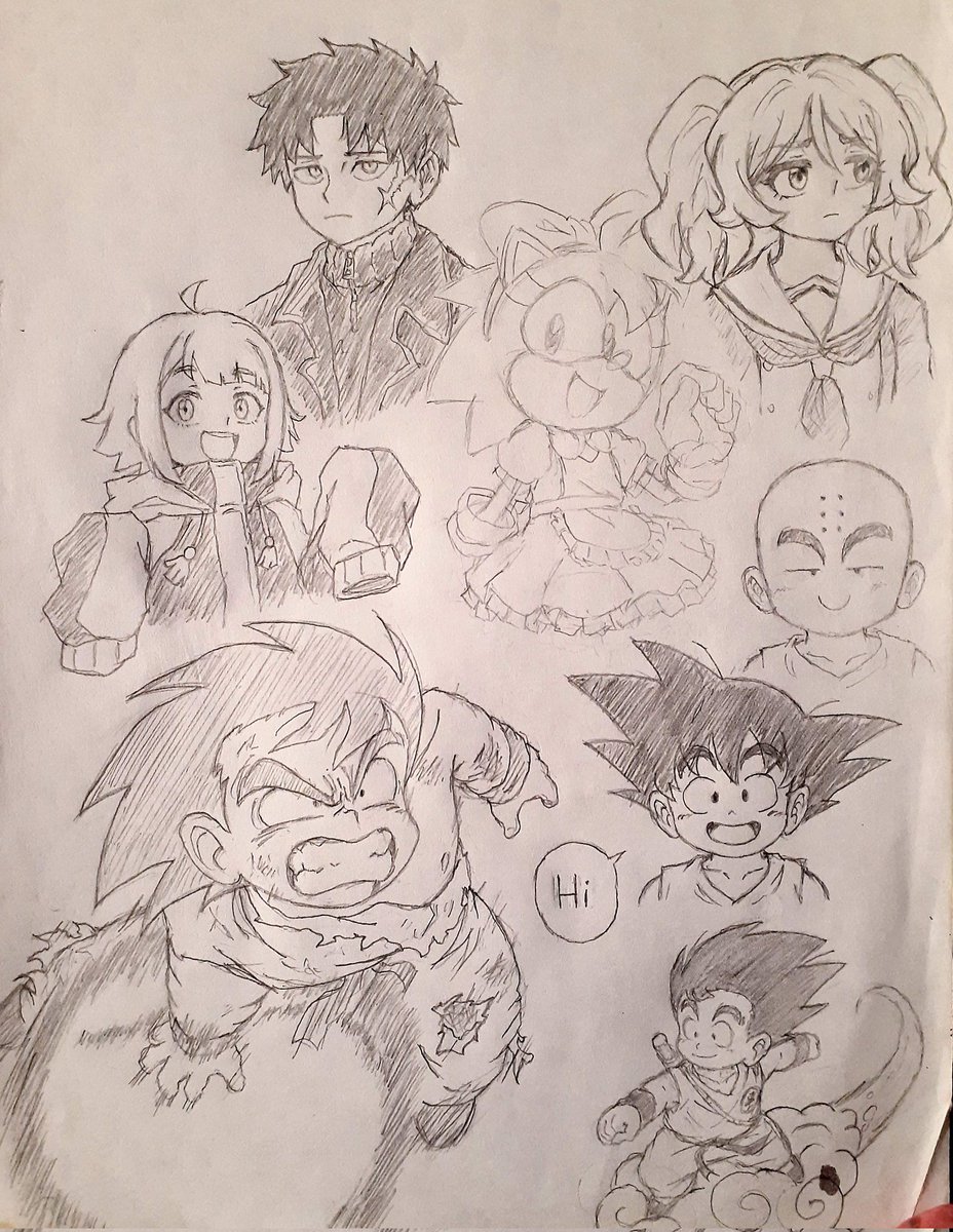 Bunch of doodles I did earlier today. Kagurabachi is so awesome 