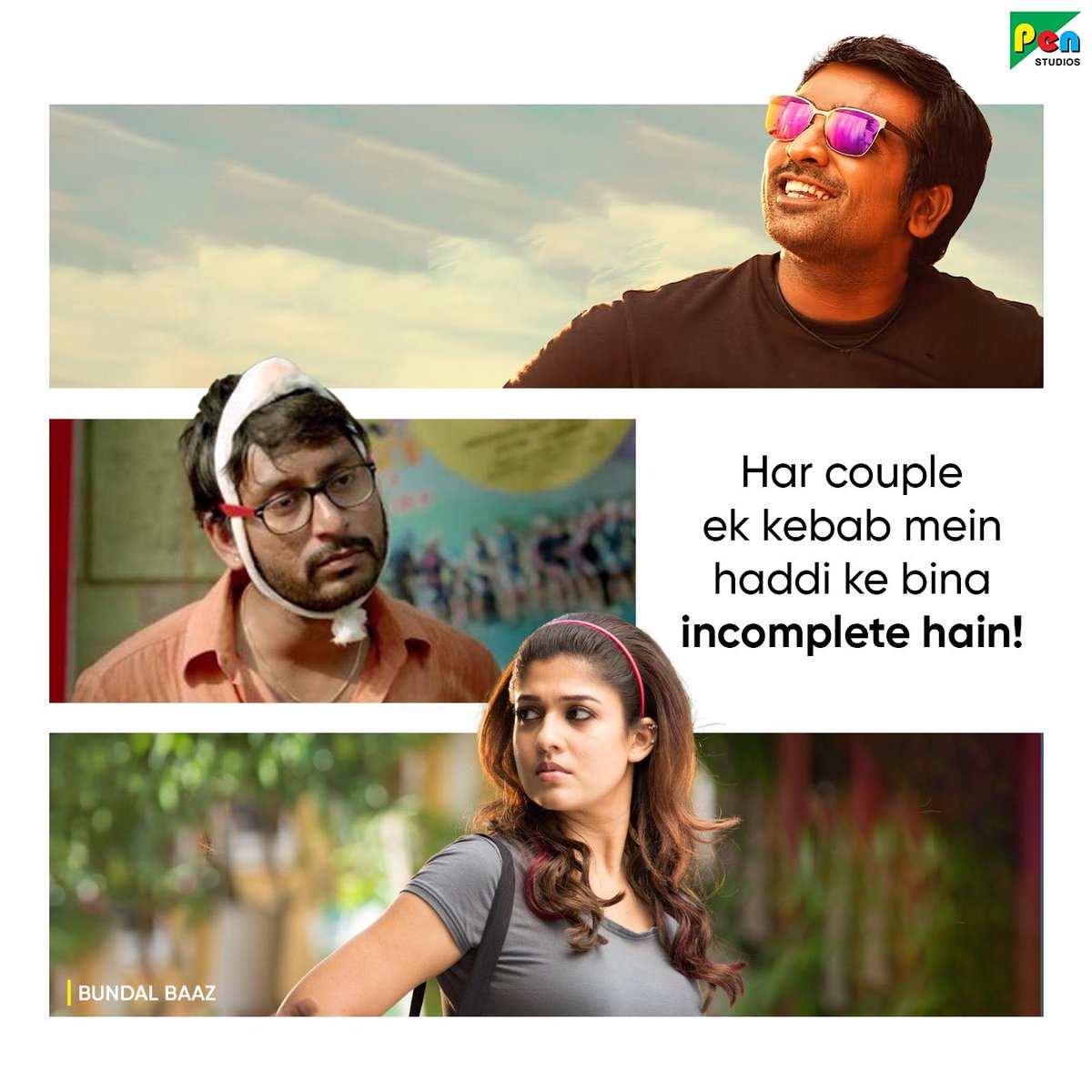 Third wheeling is a full-time job, hain na? Tag your kebab mein haddi in the comment section 👇🏼 #Bundalbaaz #PenMovies