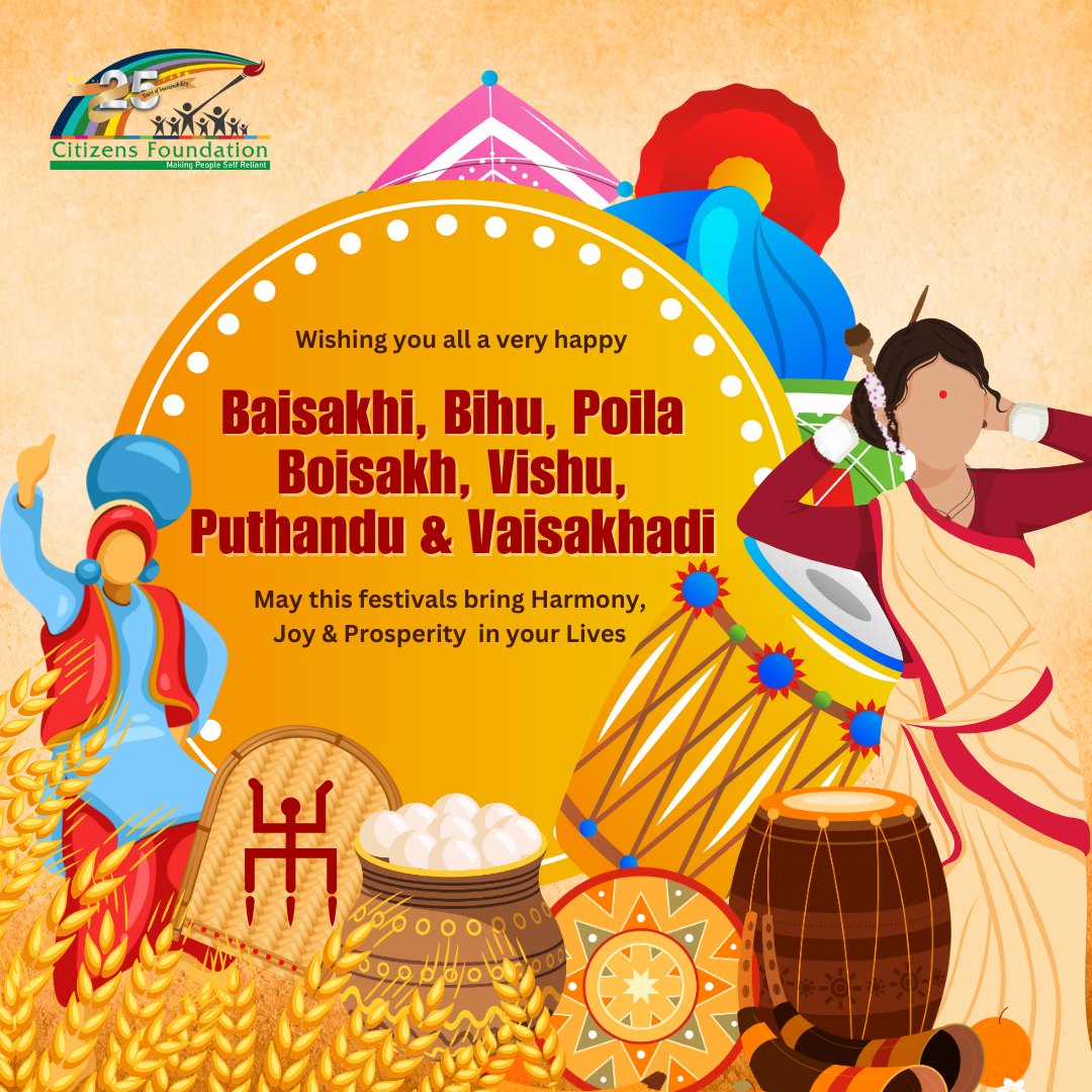 May the vibrant festivals of #Baisakhi, #Bihu, #Poila #Boisakh, #Vishu, #Puthandu, and #Vaisakhadi fill your life with joy, prosperity, and new beginnings! Happy Festivities to all!  #FestiveSeason #CFat27 #Assamese