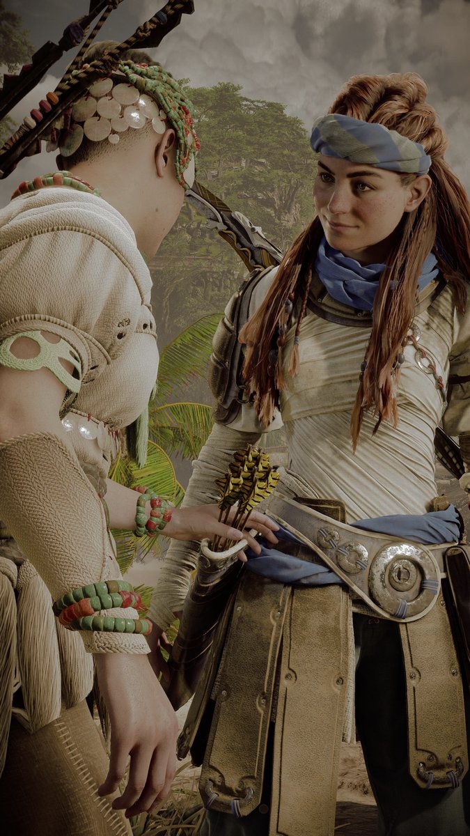 #Alva: Take these! #Aloy: ? Alva: Talanah sent them to me to give to you. To replace the ones you gave to her. She said you’d remember. #HorizonForbiddenWest