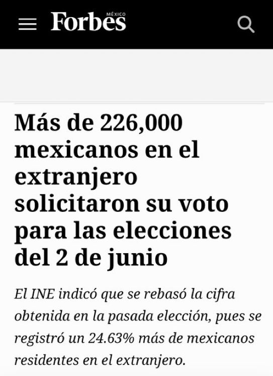 JeSuisLaBOA's tweet photo. 226 mil mexicanos en el extranjero se registraron, mismos que ya habían sido confirmados para participar en las elecciones del 2 de junio con su voto, y hoy para su sorpresa más de 30 mil fueron informados por el @INEMexico que siempre no iban a poder ejercer su voto.

El voto es un derecho y hay que respetarlo.

#VotoExtranjeroNoSeToca