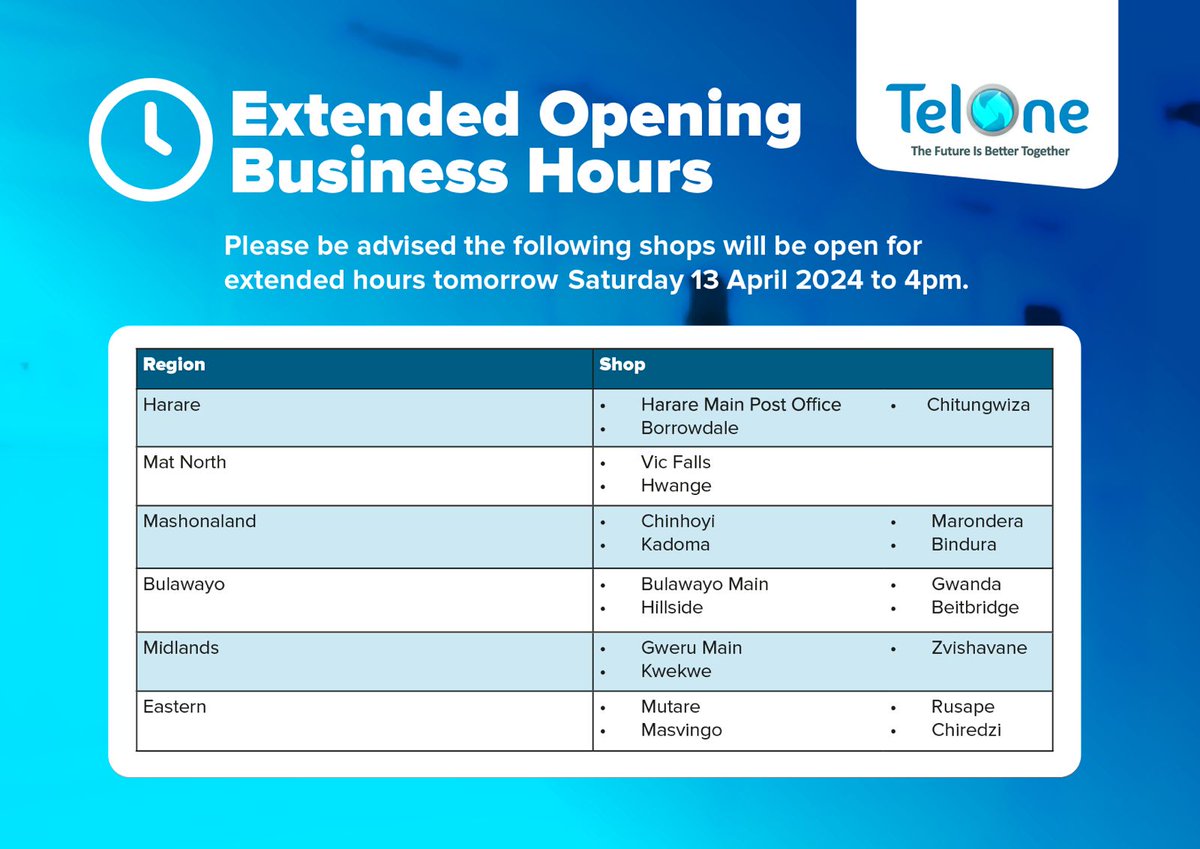 Kindly take note of selected Shop Extended Hours to assist with USD cash recharges as Distributors transition to new Platforms. Online Recharge platforms remain available for your convenience.