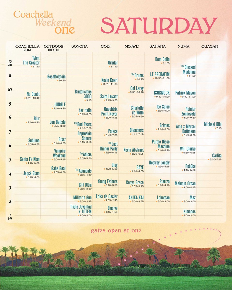 D-1 See you at #Coachella Sahara tent 😎 📆 04.14 2:50 PM KST | 04.13 10:50 PM PT 📍 youtube.com/live/7oLK1VcvR… #LE_SSERAFIM #르세라핌 @coachella