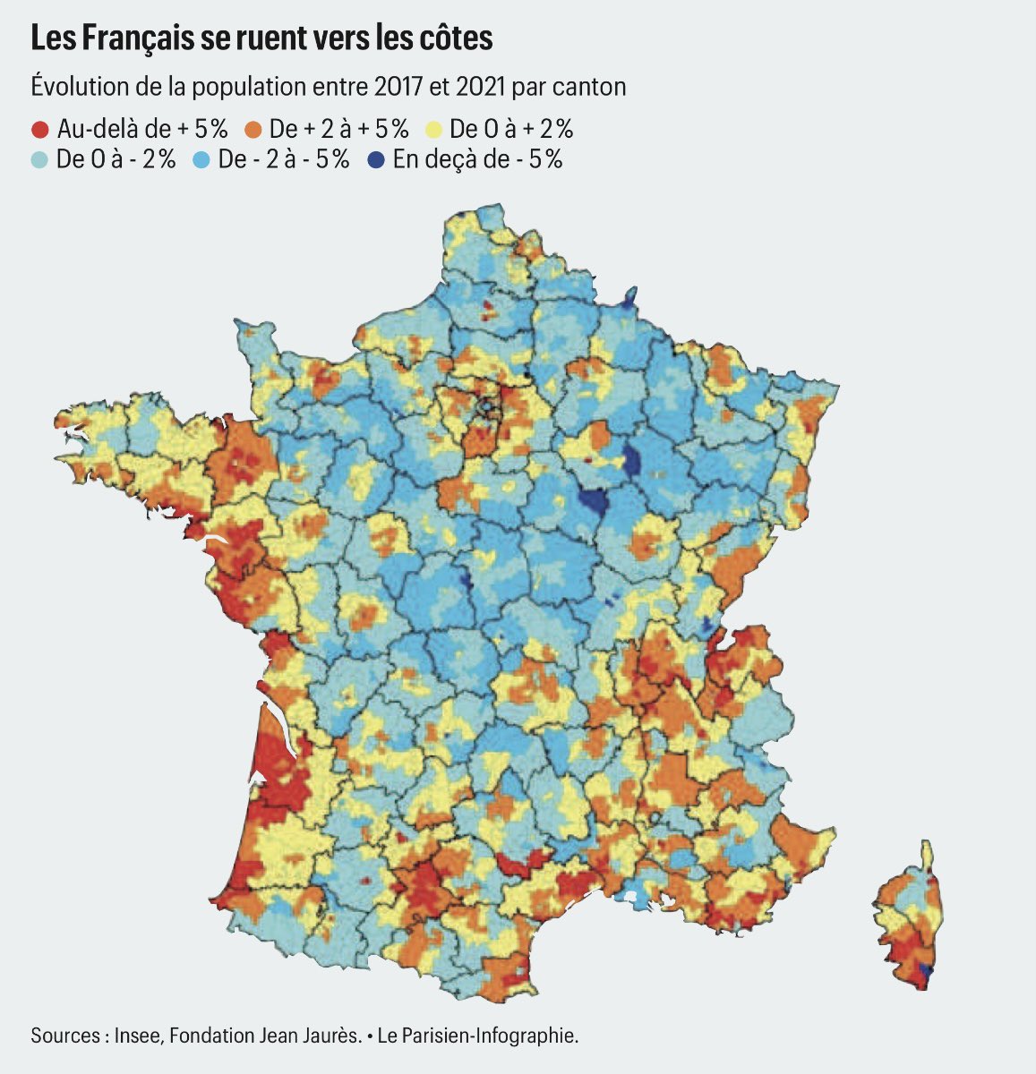 🌊 Le littoral attire + de français et augmente la démographie de la #RegionSud !
#PACA (Le Parisien)