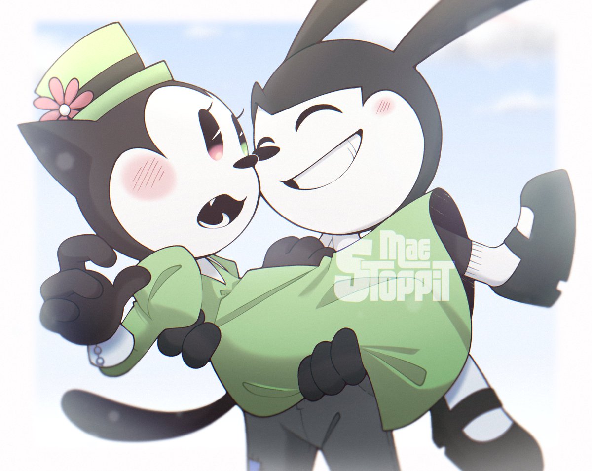 Randomly felt like drawing these two, so I did

#OswaldtheLuckyRabbit #Ortensia