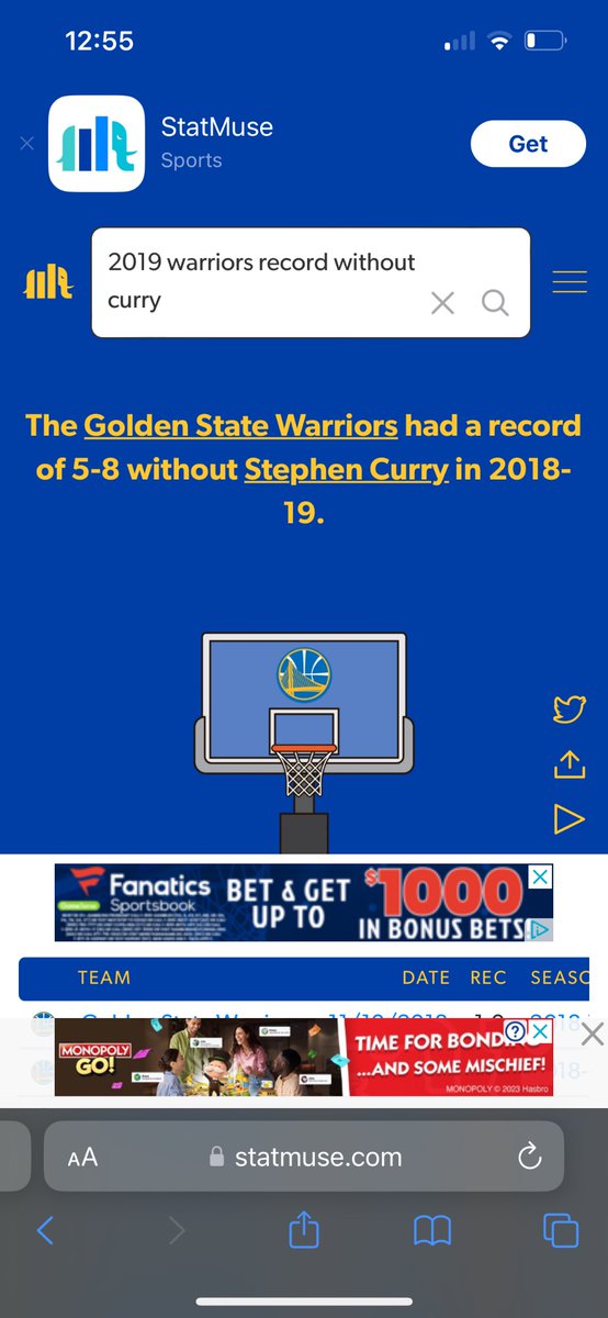 @SpikeEskin Also this. The warriors were 24-23 without curry during the 3 years Durant was there. Curry was always the best player on that team.