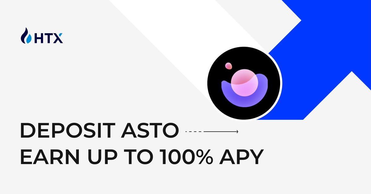 🚨New #HTX Earn Listing! ✅️ Deposit $ASTO 🤑 Earn Up To 100% APY ⌛️Only 13,000,000 ASTO Available! Join>>htx.com/en-us/support/…