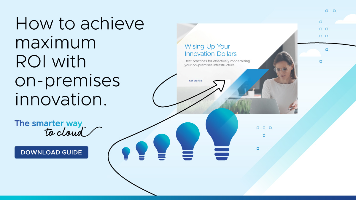 Download our guide to learn how to achieve maximum ROI with on-premises innovation. vmwarepartnerdemandcenter.com//ResourceFiles…