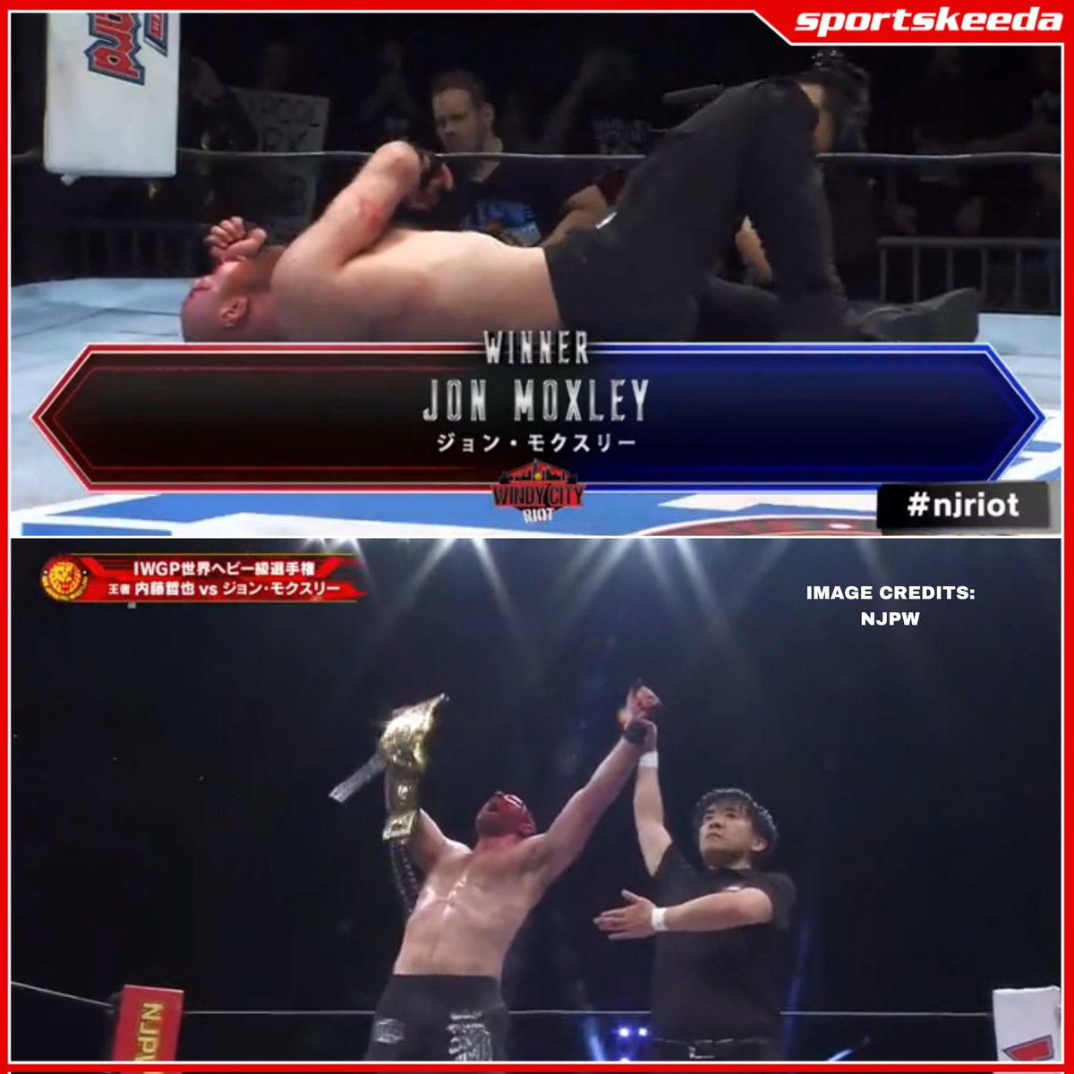 At #NJRiot, Jon Moxley defeated Tetsuya Naito to become the NEW IWGP World Heavyweight Champion. 🏆