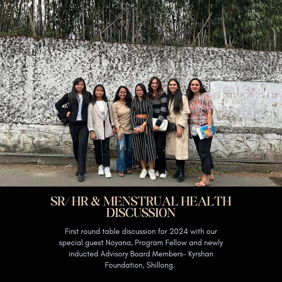 So excited to have a group of women working towards breaking taboos on menstrual health, sexual and reproductive health in Meghalaya. #kyrshan #support