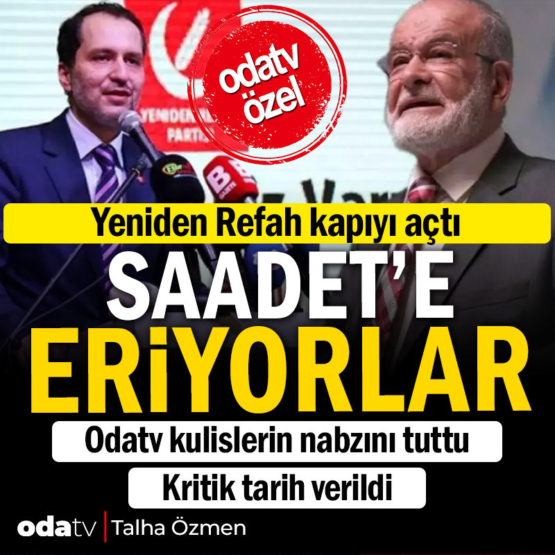 Yeniden Refah kapıyı açtı: Saadet'e eriyorlar Saadet Partisi’nin Yeniden Refah Partisi’ne bayram ziyaretinde, iki partinin birleşeceği iddiaları gündeme geldi Odatv, söz konusu iddiayı iki partinin de kaynaklarına sordu HABER | Talha Özmen odatv.com/siyaset/yenide…