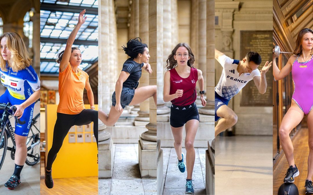 #AthlètesEnJeux | 🏃‍♀️ à vos marques, prêts, partez ! Découvrez le groupe athlétisme, triathlon et pentathlon à travers l’exposition photo qui met en lumière nos étudiants athlètes de haut niveau ! 📍 Rendez-vous à la bibliothèque des Grands Moulins. ➡ u-paris.fr/athletes-en-je…