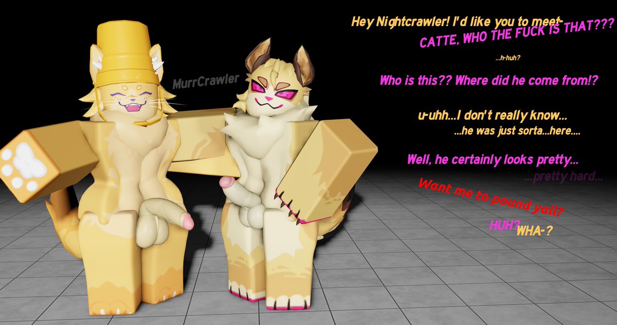 Catte found a friend! #Roblox #r34 #kaijuparadise #furry