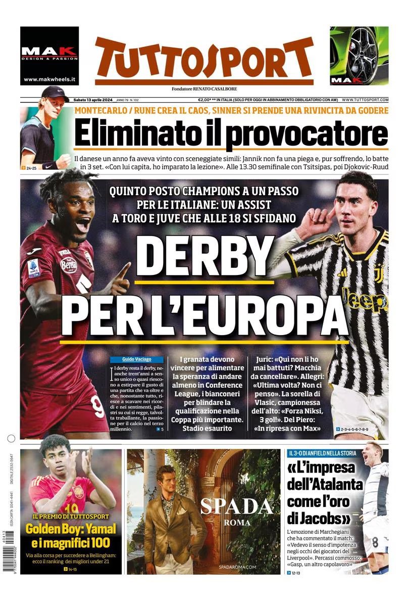 Prima pagina #Tuttosport