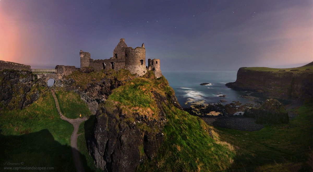 Dunluce Castle looks moody & restless. County Antrim, Northern Ireland. NMP.