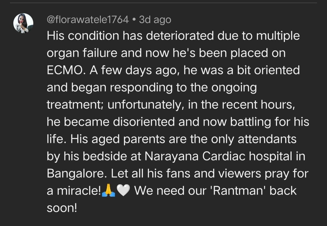 YashViratstan's tweet photo. If u r a diehard cinema lover or sports enthusiast then u have seen his reviews on Youtube Currently he is battling for his life for more information plz refer to the 2nd pic She is working at that hospital

GET WELL SOON RANTMAN❤️🙏

#Kannada #Tamil #Telugu #Malayalam #Bollywood https://t.co/cPsqmbnvQi