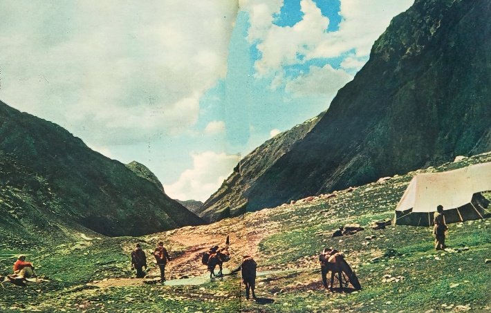 1950s :: View of Panchtarni In Anantnag On The Way to Amarnath Cave In Kashmir