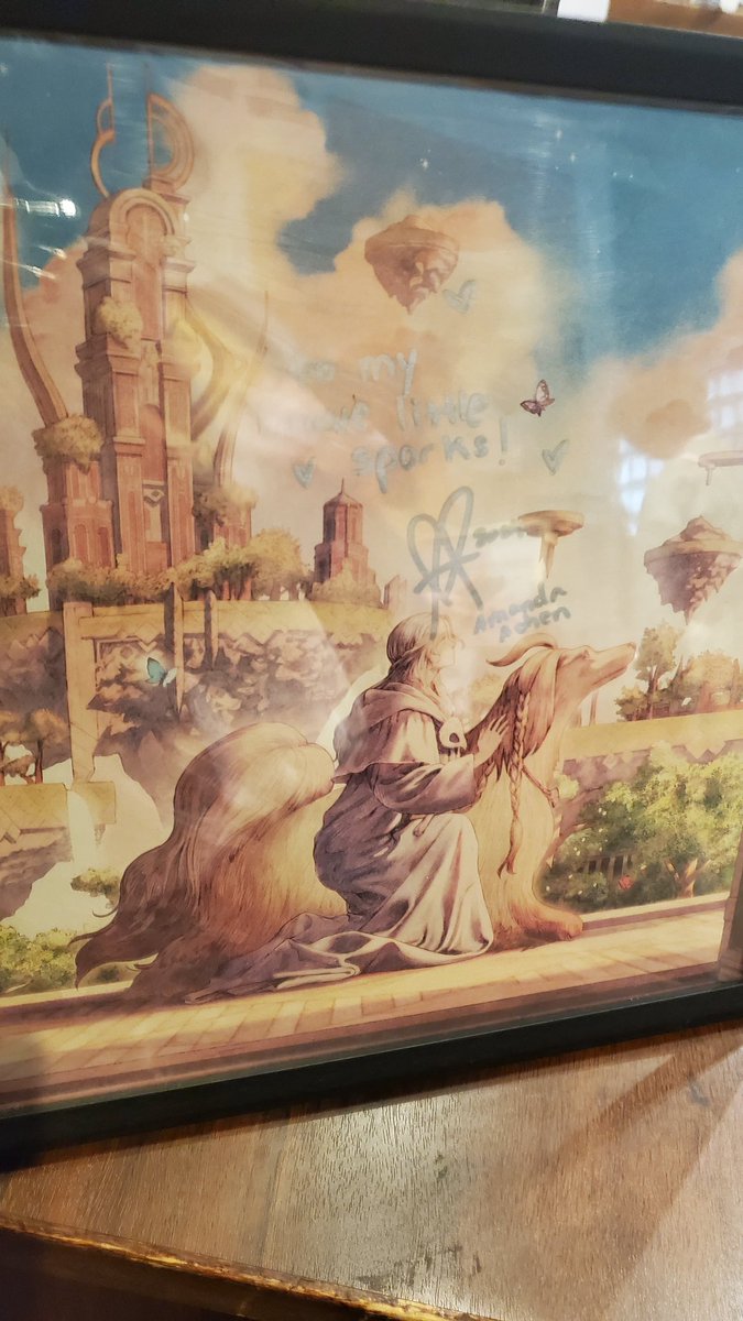 3DFandom's tweet image. So I'm eating at Eorzea Cafe and notice a signature... @SingingAmanda , I think I just missed you.