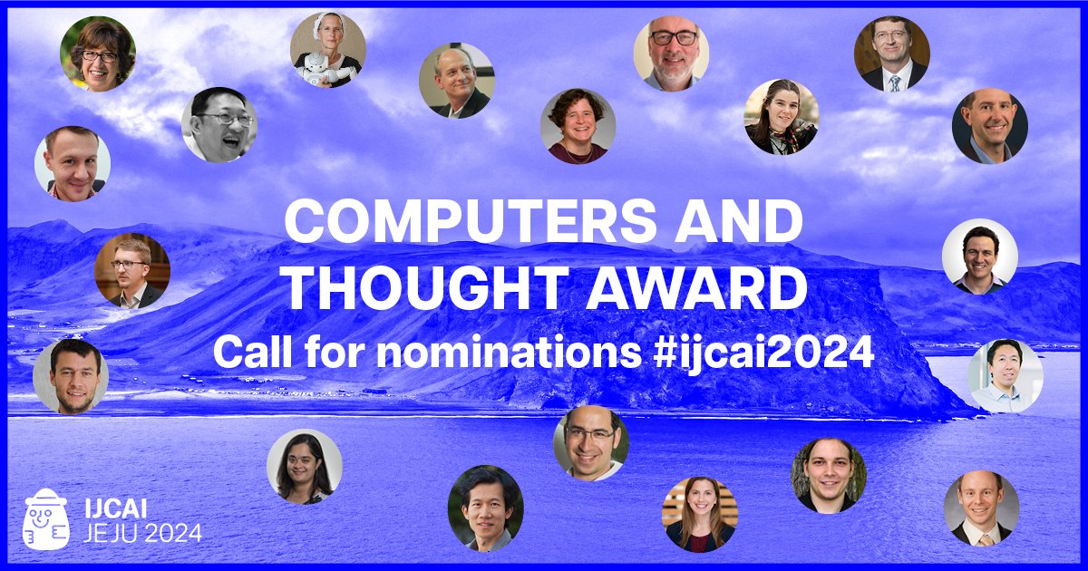 #IJCAIawards Last call 📢 Under 35 & Pushing the Boundaries of AI? Nominate for the IJCAI-24 Computers and Thought Award! ⏰Deadline: 15 April 2024 ➡️ijcai.org/awards #IJCAI2024