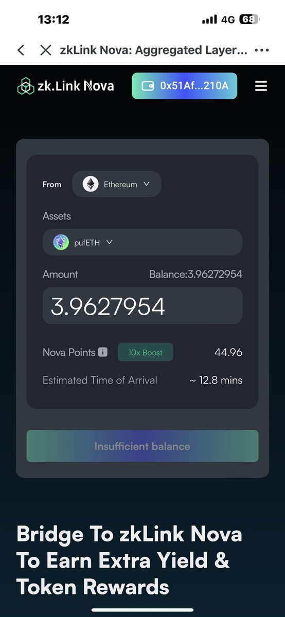 so810822's tweet photo. @Irenezhao_ @zkLink_Official @cbventures @Arrington_Cap @BigBrainVC @Eigenpiexyz_io @puffer_finance 無法存入～ https://t.co/HViLdmh8Q2