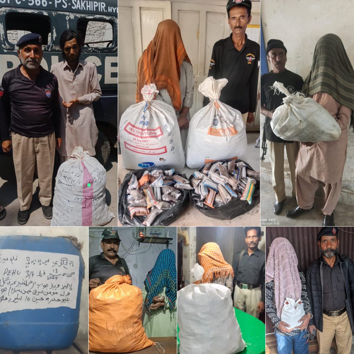 SattiAshfaqe's tweet image. حکومت سندھ کے احکامات پر ایکسائز اور ٹھٹہ پولیس کا منشیات، جرائم پیشہ عناصر، عادی مجرمان، گٹکا، مین پڑی بیچنے والوں کے خلاف کریک ڈاؤن۔ 
  گٹکا ماوا، مین پڑیاں، چورا سپاری، انڈین گٹکا، چرس، دیسی شراب برآمد۔
اس لعنت کے خاتمے میں سب کی بقا ہے ۔
#NarcoticsCrackdown #SindhGovernment