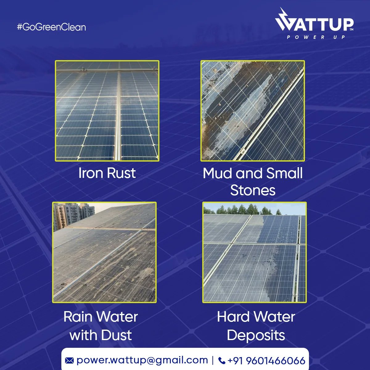 Discover the power of WattUp solar panel cleaning solution. Increased energy generation, restored excellence, and eco-friendly cleaning.

#WattUp #WattUpSolution #PowerWattup #SolarPanelCleaning #RenewableEnergy #EnergyEfficiency #CleanEnergy #SolarMaintenance #GreenEnergy