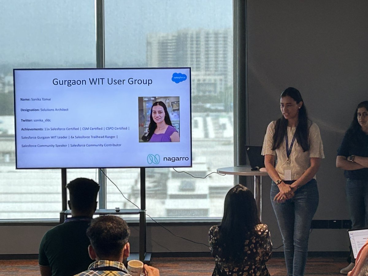 Amazing event gathering in WIT @Salesforce event Gurgaon at @Nagarro the new premise. 
Amazing sessions by the the WIT Group Leader @sonika_sfdc 

#TrailBlazer #trailblazercommunity #Salesforce #ohana