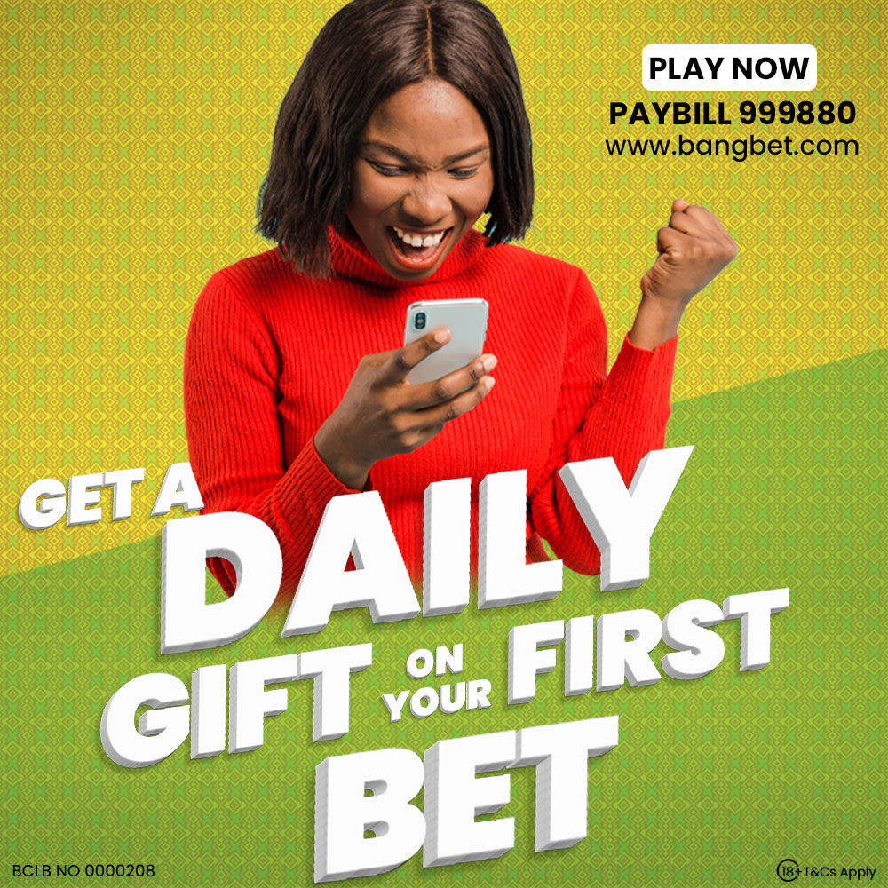 Majamaa ndo hii form, ukiekelea bet ya kwanza ya siku unapata zawadi. Unazipata aje? Visit bangbet.com use the code ONG254 kama hujaregister and win more gifts.