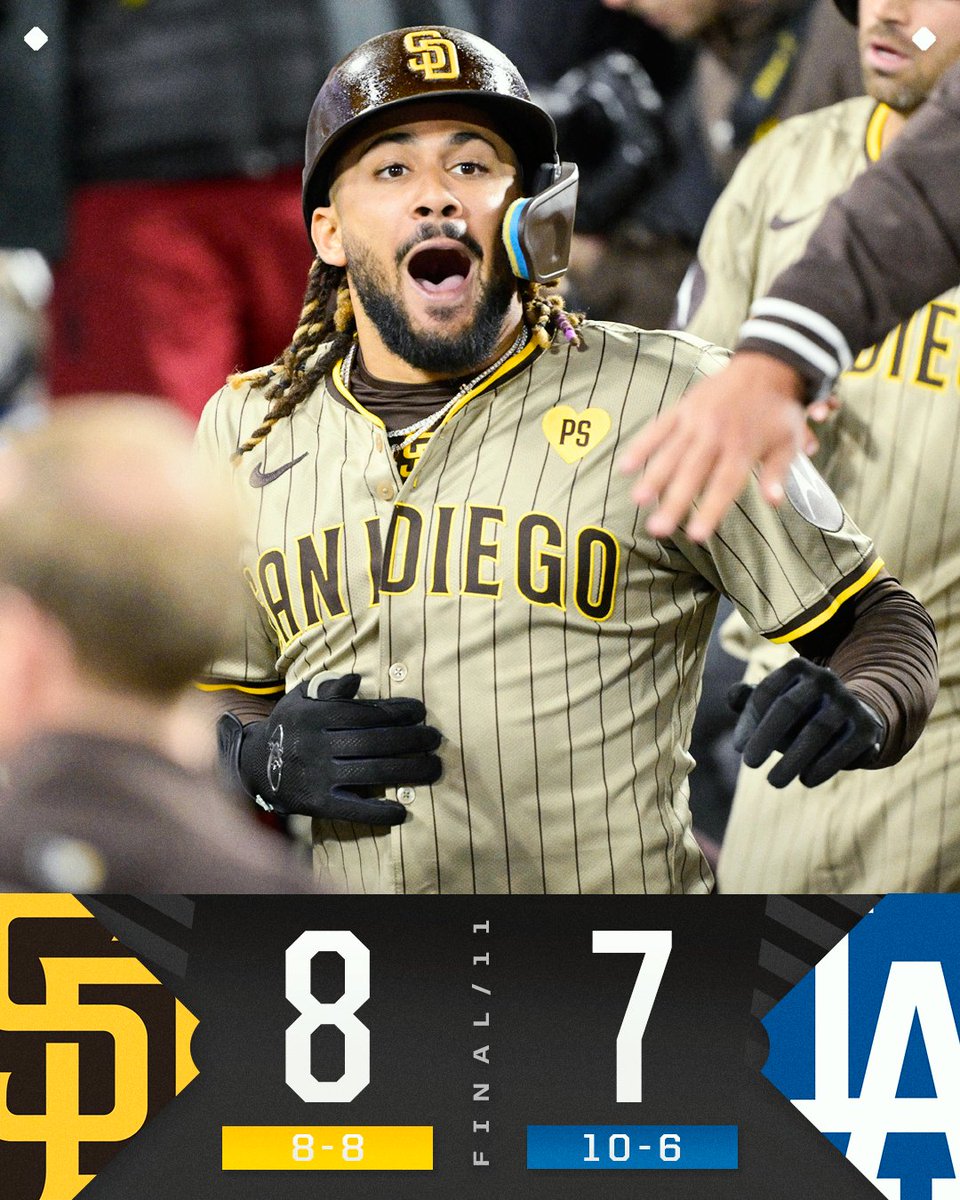 MLB's tweet photo. The @Padres win a THRILLER in extras! https://t.co/7b9DkjwB8T