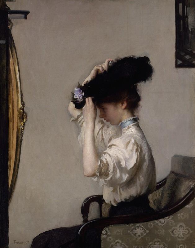 Preparing for the Matinee (1907) Edmund Charles Tarbell (American, 1862-1938)