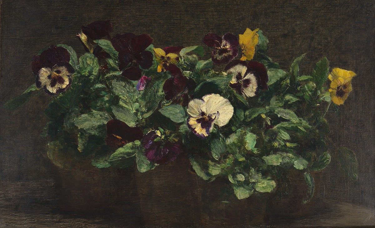 Still Life With Pansies (1892) Henri Fantin-Latour (French, 1836-1904)