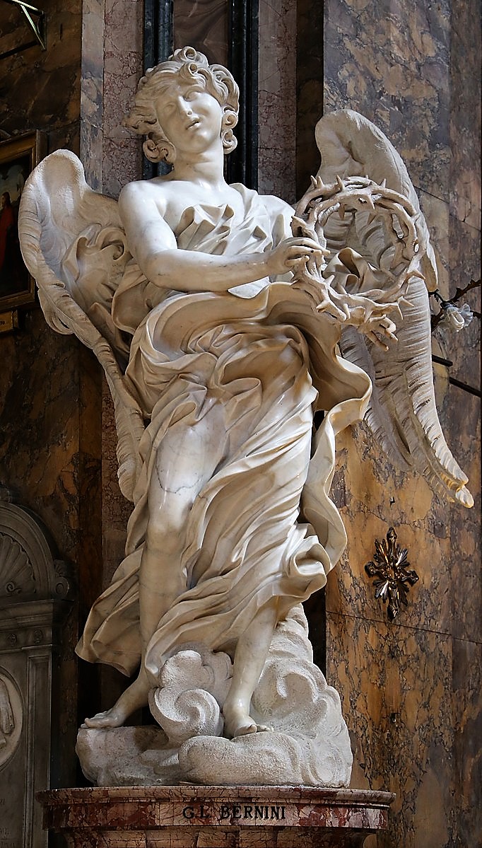 Gian Lorenzo Bernini, Angelo con la Corona di spine, 1667. Marmo. Roma, chiesa di Sant'Andrea alle Fratte.