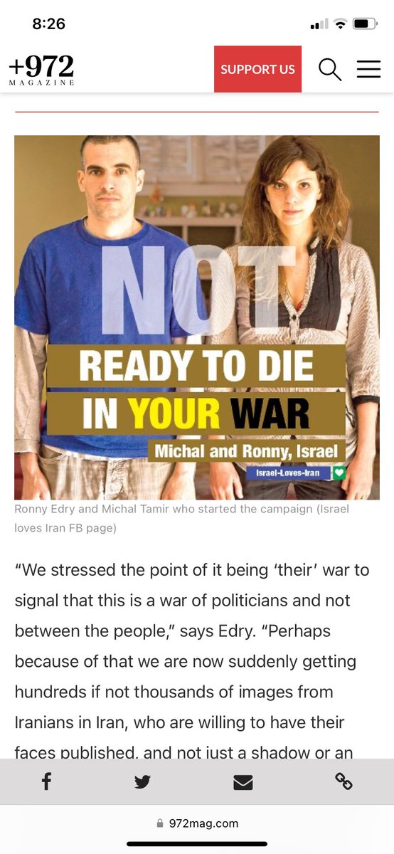 With Israel and Iran at risk of being on brink of war, I am reminded of the campaign in 2012, when Netanyahu was threatening to strike Iran, of Israeli social media campaign sending love to Iranians, who responded in kind. Today that is quite absent. 972mag.com/new-campaign-s…